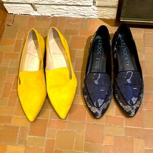 2 pair of size 7 female small heel both for 30$